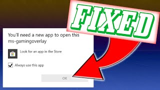 FIX MSGamingOverlay or MSGamebar Message on any PC [upl. by Shane]