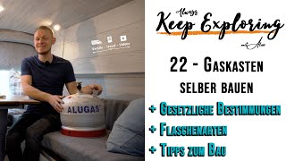 22 ‖ Selbst gebauter Gaskasten für den Van  DIY Campervan Selbstausbau [upl. by Lema133]