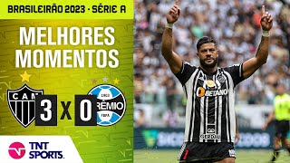 HULK CRAVA GALO ATROPELA E SOBE NA TABELA ATLÉTICOMG 3 X 0 GRÊMIO [upl. by Otxilac]