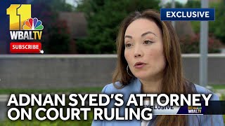 Adnan Syeds attorney speaks exclusively with 11 News following Maryland Supreme Court ruling Friday [upl. by Hudgens]