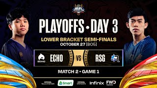 MPL PH S12  PLAYOFFS DAY 3  ECHO vs RSG  GAME 1 [upl. by Eelloh]