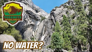 Slid Off a Boulder in Yosemite No Water at Lower Yosemite Falls [upl. by Ddat]