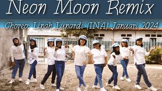 NEON MOON REMIX  LINE DANCE  Choreo Linah Lunardi INA  January 2024 [upl. by Eceinart530]