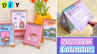 How to make a 2023 desk calendar at home  DIY Calendar 2023 [upl. by Lexy]