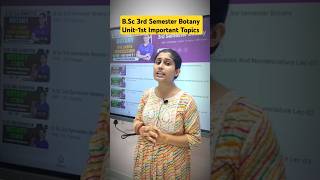 BSc 3rd Semester Botany Unit1st Important Topics for Sem Exam  botany bsc3rdyear dnseducare [upl. by Attenol]