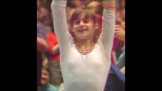 Nadia Comaneci  First Perfect 10 USA 1976 shorts [upl. by Idnim]