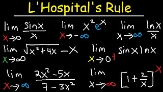 Lhospitals Rule Indeterminate Forms Limits at Infinity Ln Trig amp Exponential Functions Calculus [upl. by Irab]