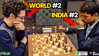 Fabiano Caruana vs R Praggnanandhaa  An Insane Endgame  World Blitz 2023 [upl. by Ocram335]