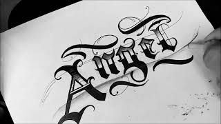 letras goticas para tatuar angel chicano gotico letters lettering malandro gothic lettering 1 [upl. by Seppala828]