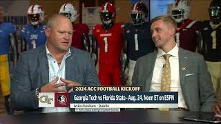 GT Football Brent Key and Haynes King on ACC Networks ACC Kickoff Show [upl. by Griffiths902]