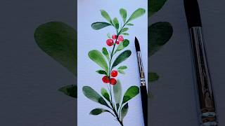 EASY watercolor leaves painting tutorial for you learntopaint aquarelleart paintingforbegginers [upl. by Weirick]