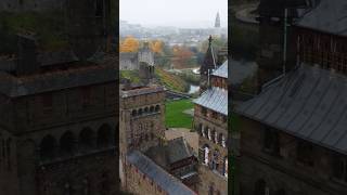 Cardiff castle drone footage [upl. by Eillit]