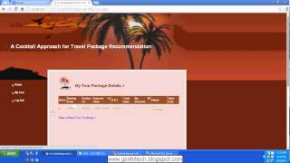 A Cocktail Approach for Travel Package Recommendation  Aspnet Cnet Final Year Project [upl. by Normak]