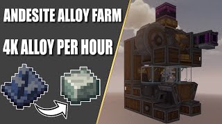 Super Compact Automated Andesite Alloy Farm  Minecraft Create Mod Schematic Download [upl. by Brackely327]