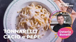 TONNARELLI CACIO e PEPE la RICETTA TRADIZIONALE dellOsteria Bonelli😋🍝 [upl. by Nosniv]