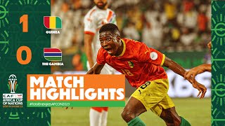 HIGHLIGHTS  Guinea 🆚 The Gambia TotalEnergiesAFCON2023  MD2 Group C [upl. by Rebmyt260]