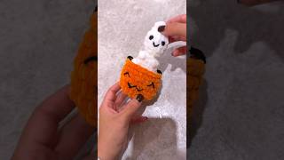 Crocheting a Pop Up Ghost shorts crochet amigurumi crochetpatterns halloween crochettutorial [upl. by Nemaj819]