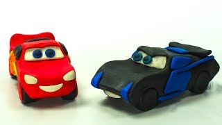 Lightning Strikes ⚡️ Lightning McQueen vs Jackson Storm in PlayDoh Characters StopMotion Cartoon [upl. by Macintosh]