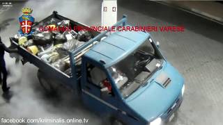 Italy Varese Payment terminal theft at the Gas station [upl. by Kendrick18]