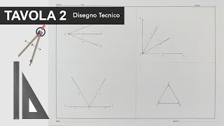 TAVOLA 2  Bisettrice di un angolo divisione di un angolo triangolo equilatero  DISEGNO TECNICO [upl. by Doi]