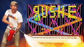 Robot Piano Catches Fire Playing Rush E World’s Hardest Song [upl. by Roath]