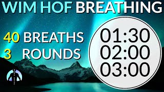 WIM HOF Guided Breathing Technique  3 Rounds 40 Breaths Intermediate NO TALKING [upl. by Gromme]