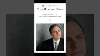 Yefim Bronfman tonight at Carnegie Hall🎹 classicalmusic [upl. by Odele774]