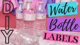 HOW TO MAKE YOUR OWN CUSTOM DIY WATER BOTTLE LABELS [upl. by Borroff22]