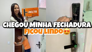 VLOGÃO FINALMENTE CHEGOU MINHA FECHADURA DIGITAL ELETRÔNICA colocou led no banheiro🏠🚪✨ [upl. by Ziagos]