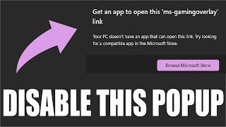 How To Disable msgamingoverlay link PopUp In 2024 Without Scripts [upl. by Mary]