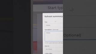 How to make Kahoot color game 01 [upl. by Ryhpez17]