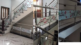 glass railing design  steel railing design  stainless Steel railing design [upl. by Ecal777]