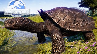 TORTUGA DINOSAURIO Carbonemys crio a las primeras tortugas dinosaurio en Jurassic World Evolution [upl. by Chapa]