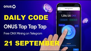 DAILY CODE ONUS TAP TAP 21 SEPTEMBER [upl. by Micky]