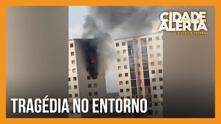 Cinco pessoas estavam em apartamento que pegou fogo em Valparaíso GO  Cidade Alerta DF [upl. by Notnelc71]