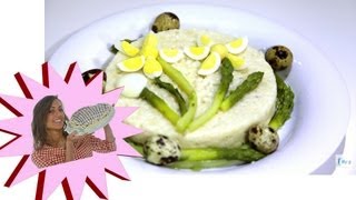 Timballo di Riso  Uova di Quaglia ed Asparagi  Le Ricette di Alice [upl. by Plotkin141]