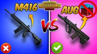 M416 vs AUG Which is Better Update 28 Patch PUBG Mobile Weapon Comparison [upl. by Ahsatak]