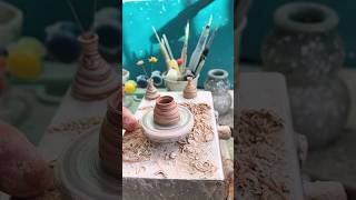 Fingertip microceramic art the process of making mini cute pottery jars shorts part 5 [upl. by Zanlog]