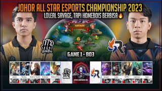 HOMEBOIS COMEBACK🔥 HOMEBOIS VS RSG MY GAME 1 JOHOR ALL STAR ESPORTS CHAMPIONSHIP 2023 MOBILE LEGENDS [upl. by Okiruy983]