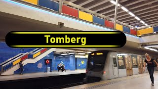 Metro Station Tomberg  Brussels 🇧🇪  Walkthrough 🚶 [upl. by Croner585]