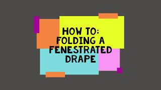 Folding A Fenestrated Drape [upl. by Eudora]