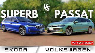 2024 Skoda Superb vs Volkswagen Passat Detailed Comparison  Which Ride [upl. by Surtimed]