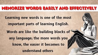 MEMORIZE WORDS EASILY AND EFFECTIVELY  English Speaking Practice [upl. by Alpheus]