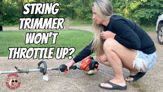 How To Fix A String Trimmer That Wont Throttle Up Echo SRM225 Complete Diagnoses and Repair VLOG [upl. by Karlens228]