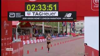 London Marathon some highlights UK  BBC amp ITV News  28th April 2019 [upl. by Diarmit]