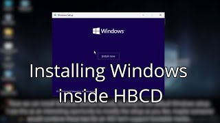 Installing Windows while inside Hirens BootCD [upl. by Nirtiac414]