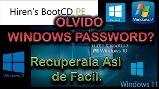 Recuperar clave de Windows con Hirenâ€™s BootCD PE Facil y rapido [upl. by Rengia283]