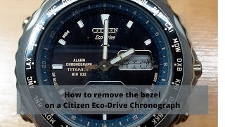 How to Remove a Citizen EcoDrive Chronograph Titanium WR 100 Monocoque Case  Watch Repair Tutorial [upl. by Tut377]