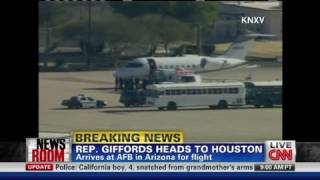 Giffords departs Tucson for Houston [upl. by Evalyn]