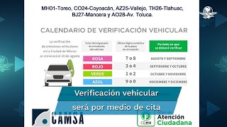 Este 10 de agosto reinicia verificación vehicular en CDMX [upl. by Sakul479]